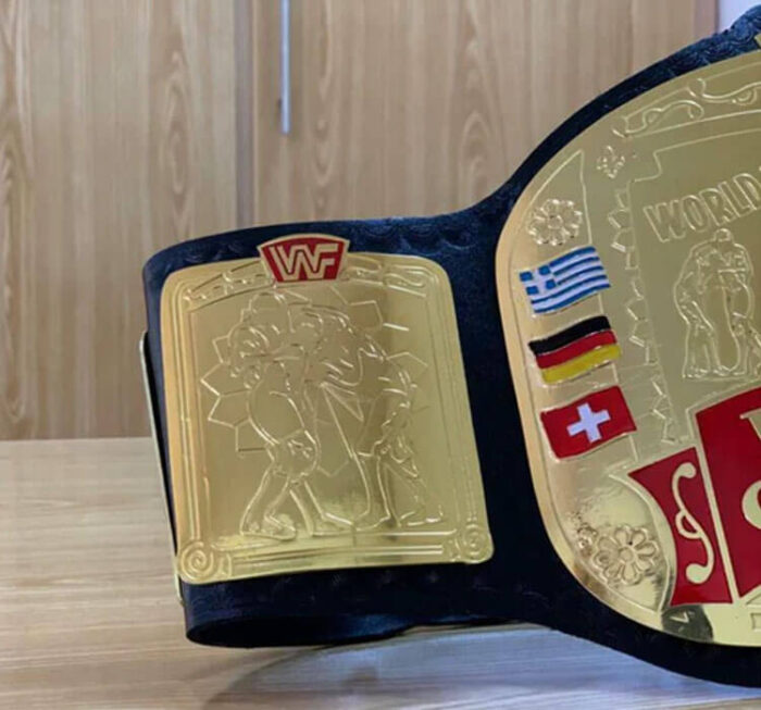 Celebrate your love for wrestling with our WWF European Championship Replica Title Belt. Perfect for fans of the sport, this belt is a must-have for any collection. Show off your support and feel like a true champion with this high-quality replica that brings the excitement of the WWE right into your own hands.