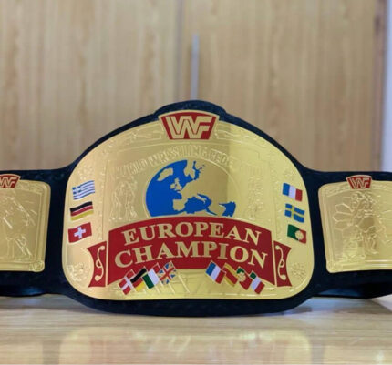 Celebrate your love for wrestling with our WWF European Championship Replica Title Belt. Perfect for fans of the sport, this belt is a must-have for any collection. Show off your support and feel like a true champion with this high-quality replica that brings the excitement of the WWE right into your own hands.