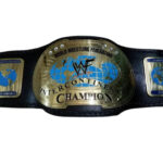 WWF Oval IC Intercontinental Championship Leather Belt for Sale