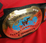WWF Oval IC Intercontinental Championship Leather Belt for Sale